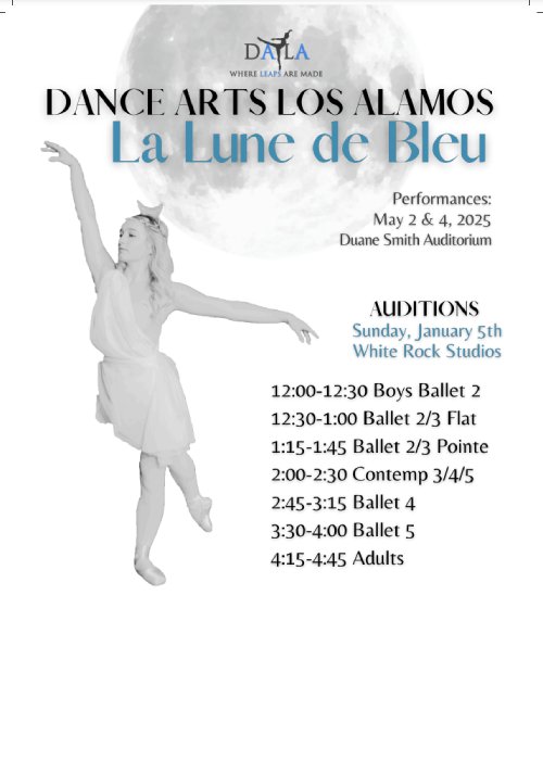 DALA La Lune de Bleu audition announcement