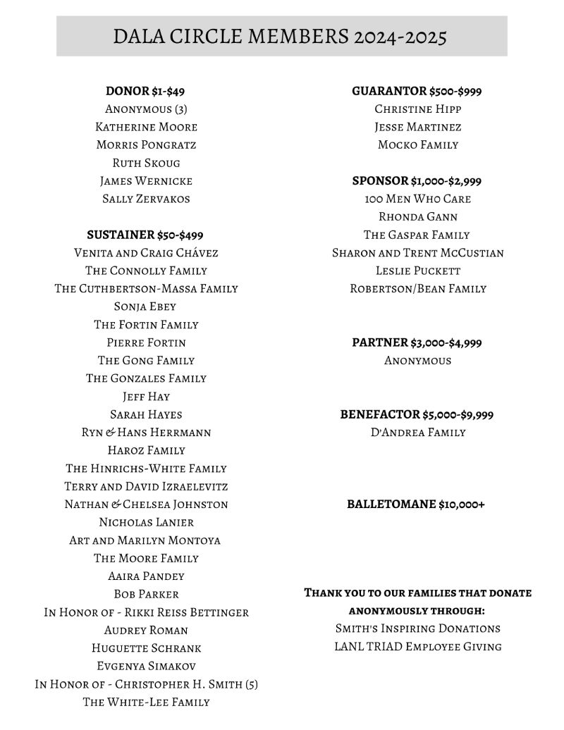 Dance Arts Los Alamos :: Circle Members